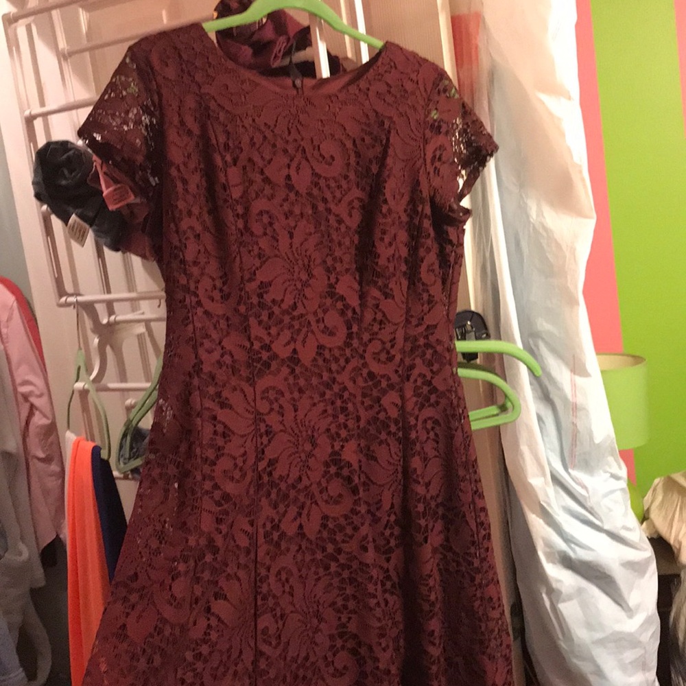 Burgundy dress